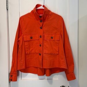 Cabi Women's Orange resort lightweight Pockets Jacket Blazer Size M
